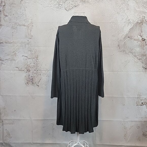 Christopher and Banks Grey Open-Front Sweater extra long Women's Size L - Picture 6 of 11